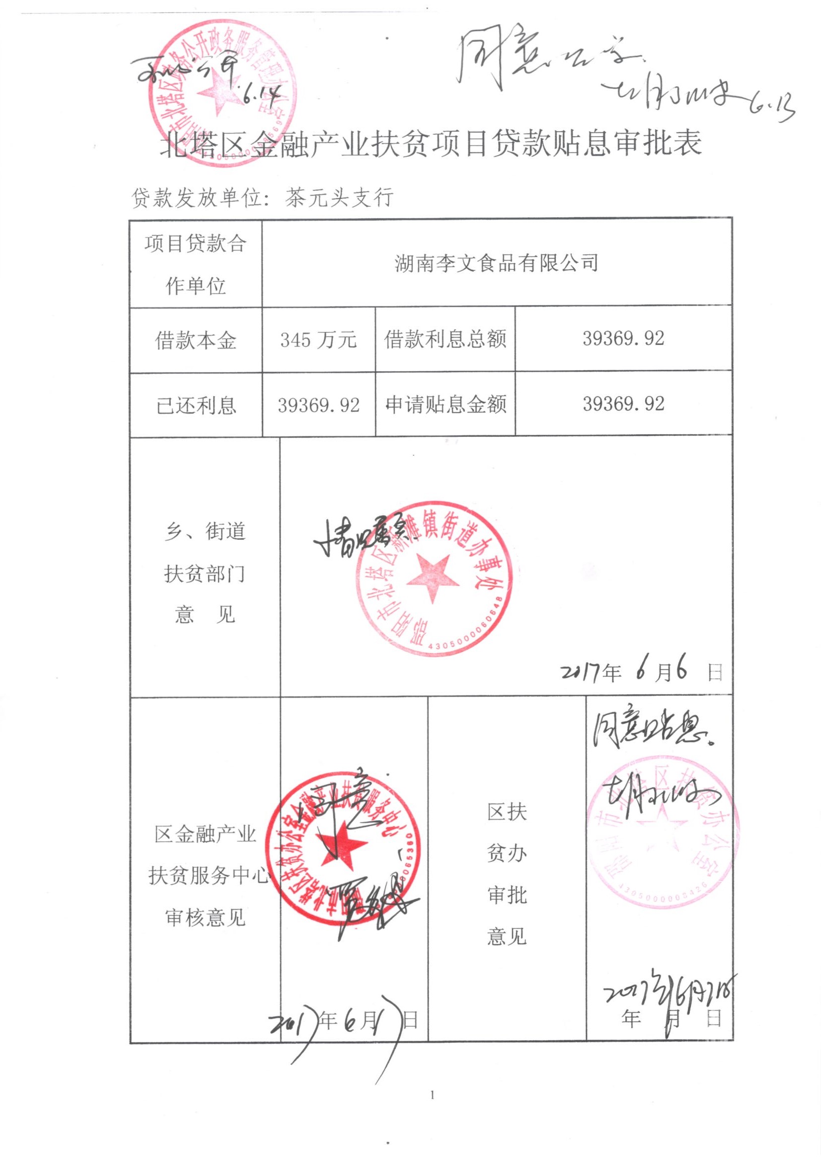 北塔区金融产业扶贫2016年度至2017年1季度贷款贴息申请汇总公开(图1)